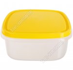 Контейнер желтый/прозр, квадр 0,85л (14х14 h6,3см) (93)