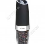 Мельница д/специй электрическая h20см,гравитационная,LED подсветка,нержавеющая сталь+акрил+пластик,черный/серебристый,батарейки АА 6шт (не комплект),подарочная упаковка (12) 