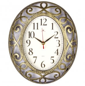 Часы (стекло/пластик) овал (31х26см) 