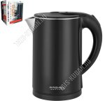 Чайник пластик+нержавеющая сталь 1,8л 1500Вт, черный (6) 