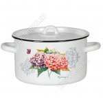 Розовая гортензия бел Кастрюля 4,5л (цил) (4) 