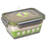 Контейнер дымка 0,8л гермет.крыш. 4 защ,прям.(15х10 h7,5см) (18)