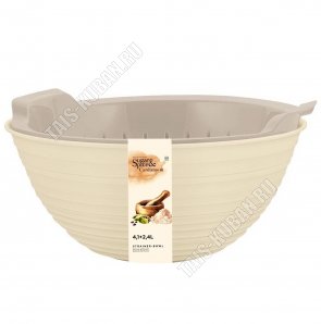 Миска-дуршлаг 4,1л+2,4л шампан (d25 h12,5см) (10) 