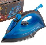 Утюг сталь.подошв.2200Вт.сух.глажка, индикатор нагр,пар,спрей,самоочист,регулир.t,шарнир.вращ.шнура,цв.синий (10)