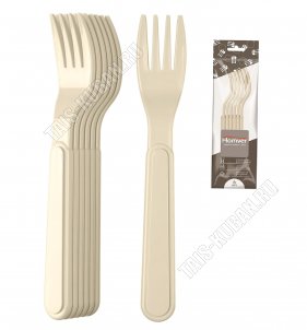 Набор .Вилка 6шт бежевый (20) 