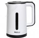 Чайник пластик+нерж. 1,8л 2200Вт,белый (12) 