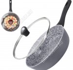 Gray Granite Сковорода d28 h6,5см с крышкой (6) 