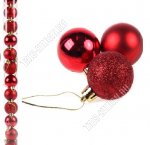 Ёлочный шар набор 12шт d5см, красный 