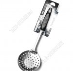 Crystal Шумовка (нержавеющая сталь+пластик) L35 d11,5см,отверстие д/подвешивания,черный/серый (12) 