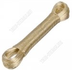 Веревка/шнур с метал.жилой d2мм (15м) золотист 