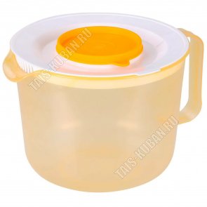 Кружка с крыш.д/миксера 2,5л (d18 h15см) с мерн.шкал.внутр,с ручк,прозр (10) 