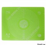 Коврик для раскатки теста,заморозки/выпечки (50х40см) зеленый