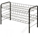 Полка д/обуви 2-х ярусная (66х28 h44см) чёрный (9)