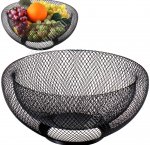 Фруктовница черная, круг (d30 h14см) 