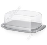 Масленка с прозр.крыш, серый поддон (18х10 h6,5см) (40) 