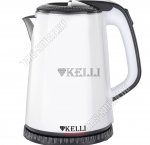 Чайник пластик+нерж. 2,0л 2200Вт диск,2-е стенки (внутр-нерж),многоур.защ,повор.360,свет.индик,автооткл,белый (12)