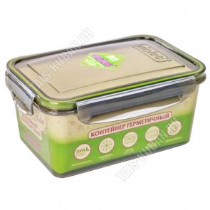 Контейнер дымка 1,6л гермет.крыш. 4 защ,прям.(19х13 h8см) (16) 