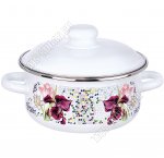 Мозаика Кастрюля белый (цил) 3,0л,инд дно,мет.крыш,пласт.руч/кноп (6) 