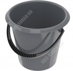 Ведро хоз-ное 8л круг (d29,5 h25см) графит (20) 