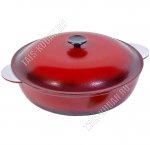 Жаровня (эмаль) 3,5л d30см с крышкой,красный (5)