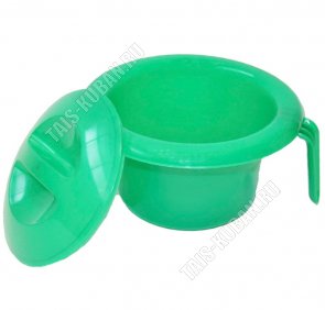 Горшок детский, с крышкой (d20 h13,5см) зеленый перламутровый, Стандарт пл (88) 