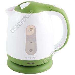 Чайник пластик 1,7л 2200Вт диск,защ.б/воды,индик,автооткл,съем.фильтр,бел/оливк (12) 