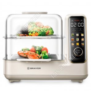 Пароварка 2050Вт 10л,белый (2) 