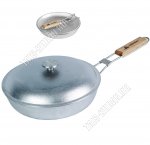 Сковорода глубокая d24см с крышкой и откидной ручкой (10)