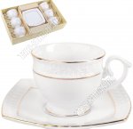 Кофе-12пр 120мл (чашка-бутон,блюдце квадрат) п/у (1) 