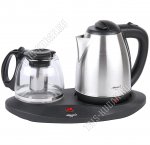 Чайник нержавеющий 1,8л 1500Вт + Заварочный чайник (стекло) 1,2л 