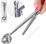 Ложка мерная д/заварн.кофе +зажим д/кофейн.пакета L17,5 d4см,нерж.сталь (12) 