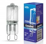Camelion (галогеновая,без рефлектора) G9 CL 40Вт,220V,световой поток 600Лм,h41 d14мм (5) 