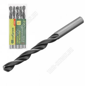 Сверло по металлу набор 5шт 10мм, цилиндрический хвостовик, пакет(10) 