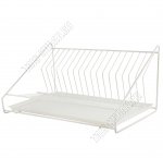 Сушка д/посуды на 17 тар.(39х20см h12см) окраш.белый, пласт.поддон, 