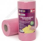 Салфетка РУЛОН вискоза 40шт (25х25см) (12) 