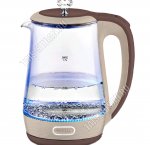 Чайник стекло 1,7л 2200Вт диск, кефейный (6) 