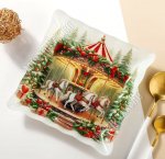 Daniks (стекло) Блюдо квадрат 23х23см 