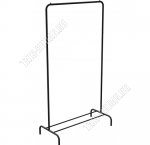 Вешалка гардеробная h151см,чёрный (15)