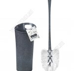 Ерш+подставка WC кругл.высок, графит с бел.крап (d10 h44см) (10) 