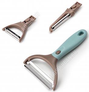 Овощечистка со съемн.насадк 3шт (поперечн-2шт/продол-1шт) 