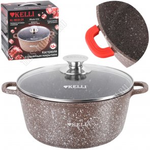 Brown Granite Кастрюля 5,5л d24 h11см (6) 