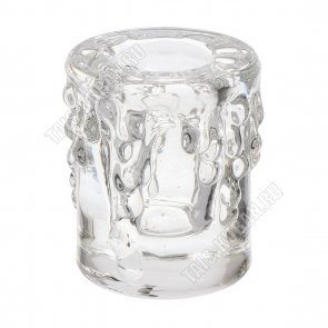 Подсвечник (стекло) на 1свечу h6см d5см 