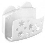 Подставка д/губки на присос.(9,5х6,5 h5см) белый (30) 