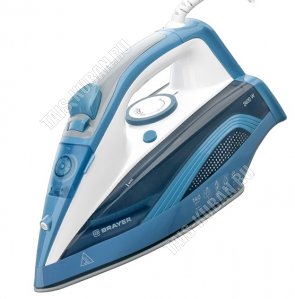 Утюг керам.подошв. 2400Вт д/воды 360мл,сер/синий (6) 