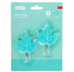 Vetta Крючок самоклей, пп+металл, н-р 2шт (3,5х3,5см) 