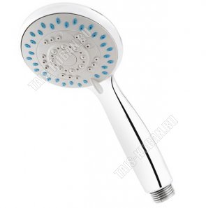 Лейка д/душа 5 реж,круглая,d8см, хром,пластик+термопластичная резина (10/100) 