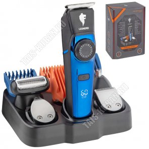 Машинка д/стрижки на подстав. (аккум) 3Вт,бат.1200mAh, черн/син (24) 