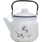 Гуси Чайник бел 3,5л,подвижн.руч,мет.крыш,пласт.руч/кнопк,син.обод (4)