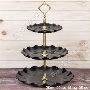 Фруктовница 3-х яр, кругл (d15/20/25 h35см) 