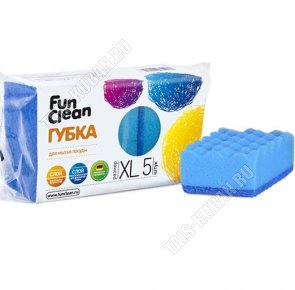 Губка д/посуды,рельефн 5шт (93х65х30мм) (40) 